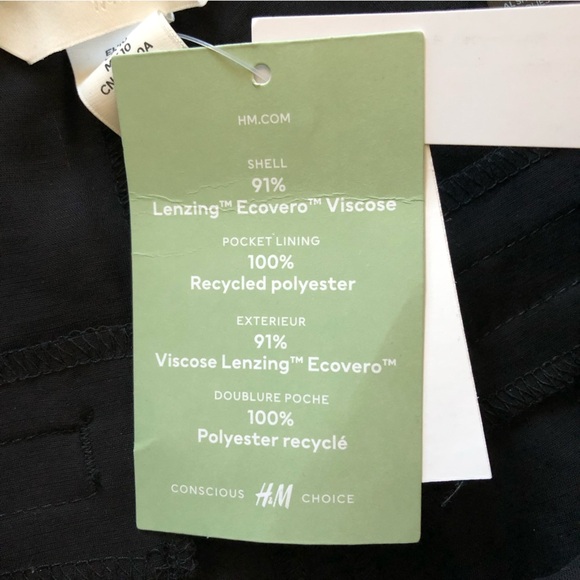 NWT H&M Conscious Viscose Blend Black Work Pants - Picture 5 of 9